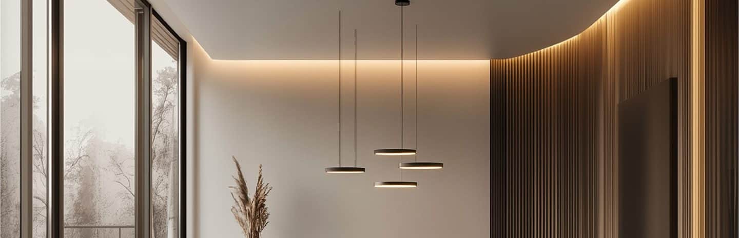 Warmly lit luxury interior